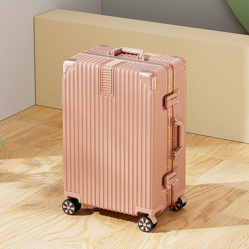 20 hüvelykes alumínium vázas kocsi tok univerzális kerekes bőrönd női bőrönd retro 24 hüvelykes diák jelszó doboz nagykereskedelmi poggyász