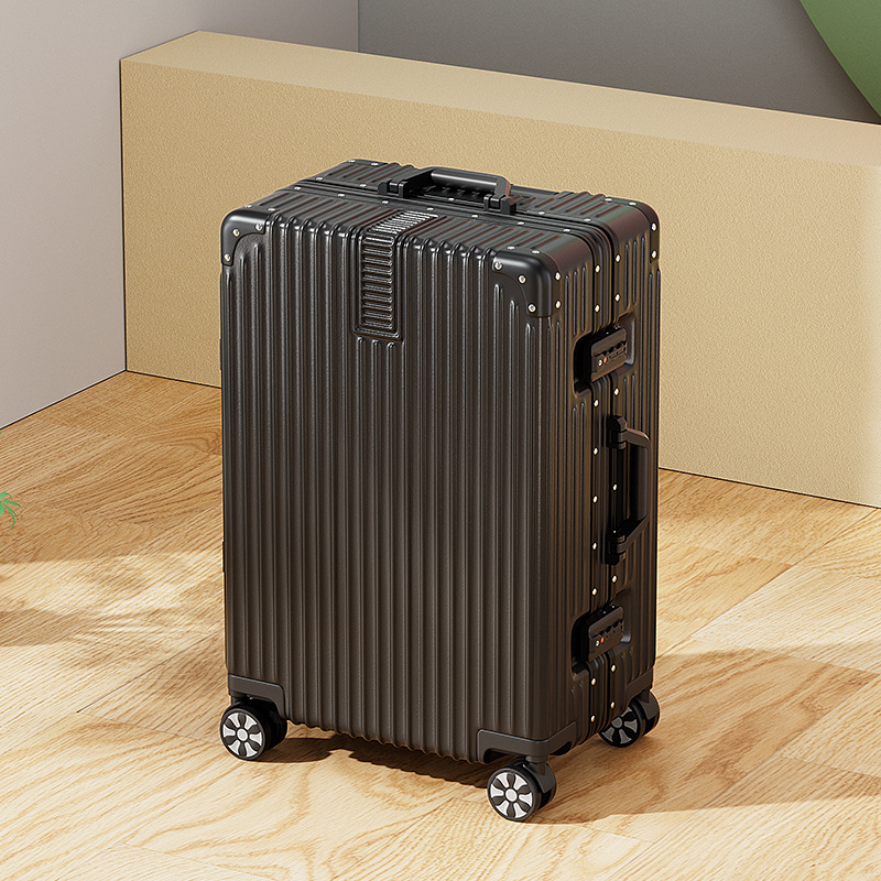 20 hüvelykes alumínium vázas kocsi tok univerzális kerekes bőrönd női bőrönd retro 24 hüvelykes diák jelszó doboz nagykereskedelmi poggyász