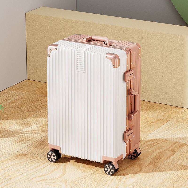 20 hüvelykes alumínium vázas kocsi tok univerzális kerekes bőrönd női bőrönd retro 24 hüvelykes diák jelszó doboz nagykereskedelmi poggyász