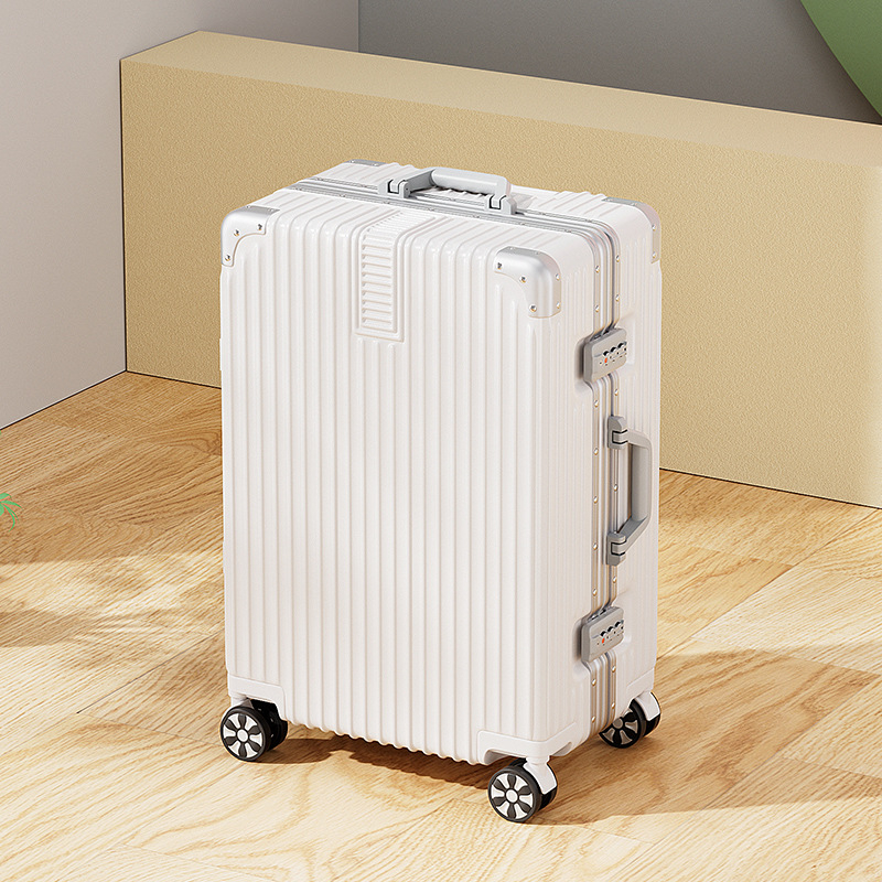 20 hüvelykes alumínium vázas kocsi tok univerzális kerekes bőrönd női bőrönd retro 24 hüvelykes diák jelszó doboz nagykereskedelmi poggyász