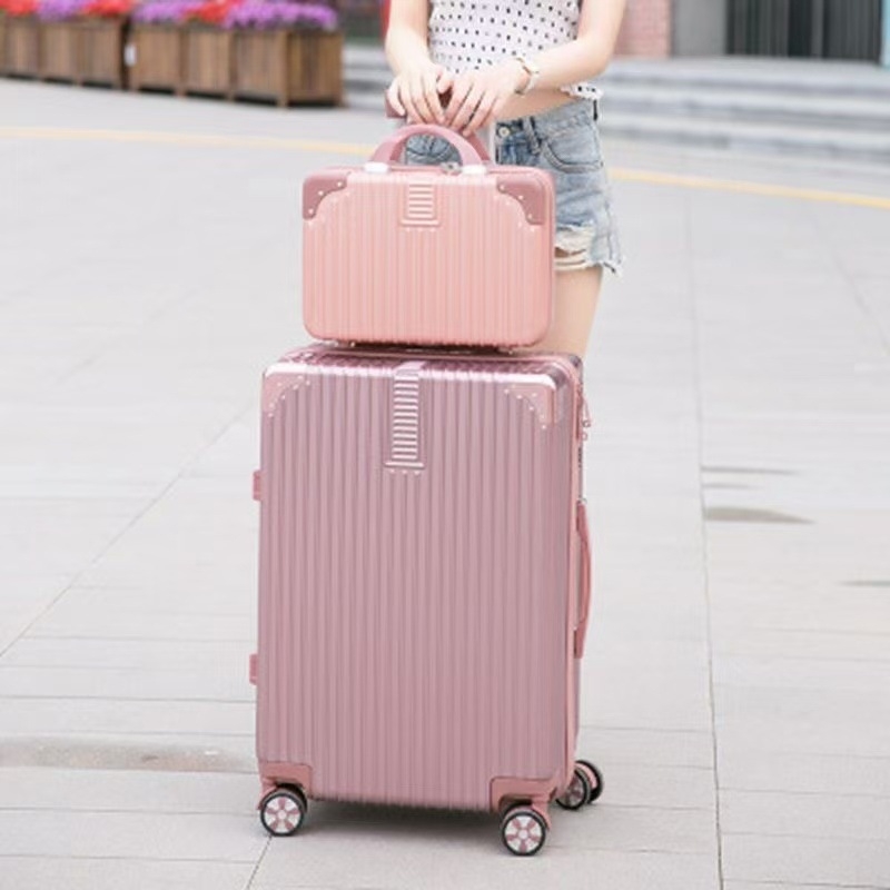 20 hüvelykes alumínium vázas kocsi tok univerzális kerekes bőrönd női bőrönd retro 24 hüvelykes diák jelszó doboz nagykereskedelmi poggyász