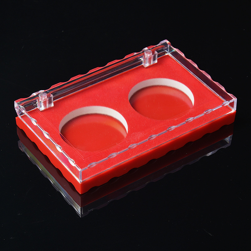 Уен Чуанг Две акрилни кутии за опаковане на монети 40 мм 35 мм възпоменателен медальон за монети Външна кутия с лазерно гравиране