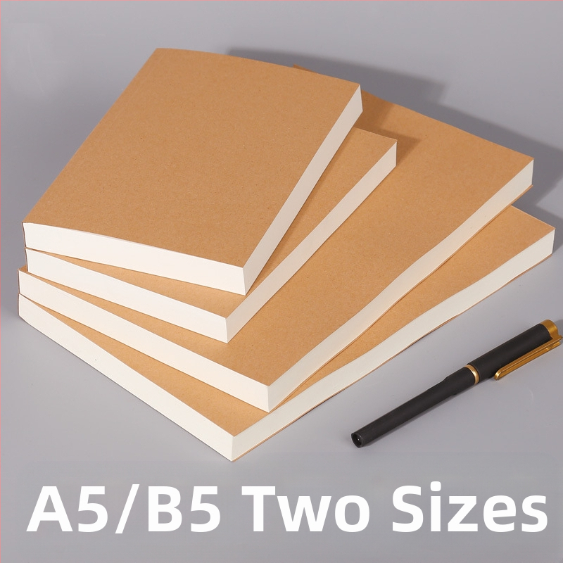 Kraft papierový obal na študentský zápisník, praktický návrh knihy, retro poznámkový blok, veľká kniha na maľovanie, prázdna papierová kniha