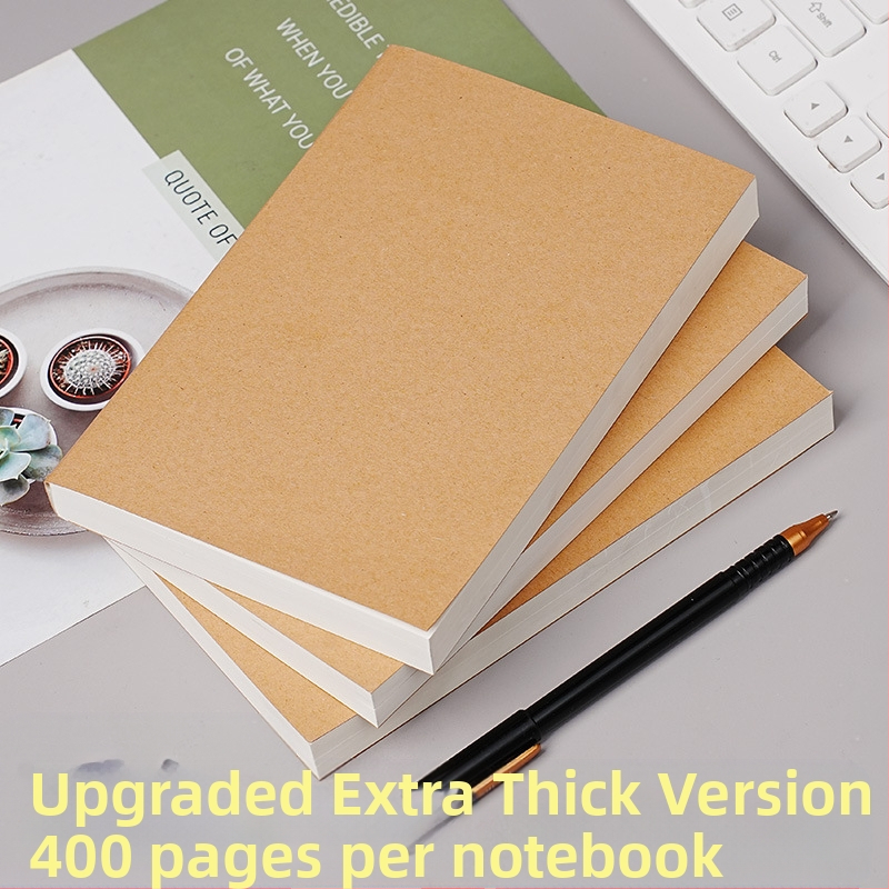 Kraft papierový obal na študentský zápisník, praktický návrh knihy, retro poznámkový blok, veľká kniha na maľovanie, prázdna papierová kniha