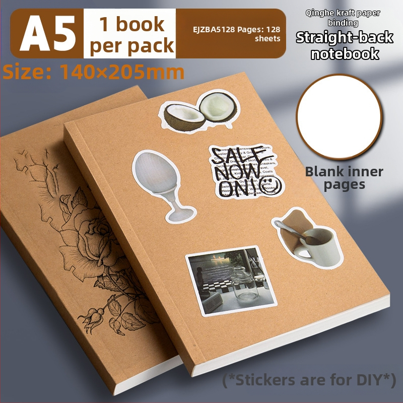 „Wright“ užrašų knygelė, A4 formato, horizontalios linijos, kraftpopierius, biuro klijų įrišimas, mažas užrašų knygelė, B5 formato užrašų dienoraštis, storas užrašų knygelė