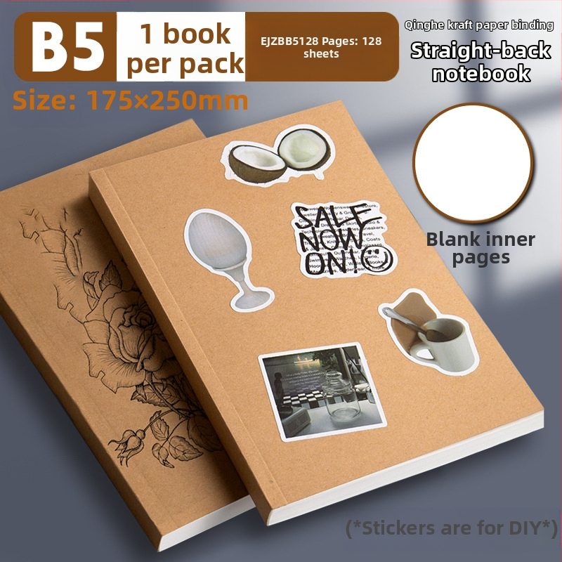 „Wright“ užrašų knygelė, A4 formato, horizontalios linijos, kraftpopierius, biuro klijų įrišimas, mažas užrašų knygelė, B5 formato užrašų dienoraštis, storas užrašų knygelė