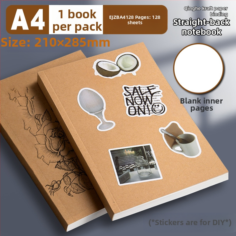 „Wright“ užrašų knygelė, A4 formato, horizontalios linijos, kraftpopierius, biuro klijų įrišimas, mažas užrašų knygelė, B5 formato užrašų dienoraštis, storas užrašų knygelė