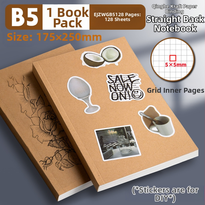 „Wright“ užrašų knygelė, A4 formato, horizontalios linijos, kraftpopierius, biuro klijų įrišimas, mažas užrašų knygelė, B5 formato užrašų dienoraštis, storas užrašų knygelė