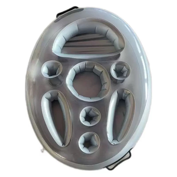 Amazon karstā izpārdošana PVC piepūšamā dzērienu turētāja krūzīšu turētāja poraina augļu krūzīšu turētāja ballīšu vīna šķīvis, kas peld uz ūdens