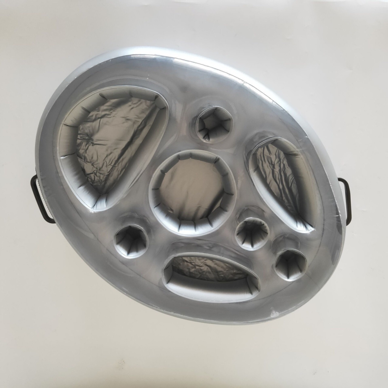 „Amazon“ karšto išpardavimo PVC pripučiamas gėrimų laikiklis puodelio laikiklis porėtas vaisių puodelio laikiklis vakarėlio vyno lėkštė, plūduriuojanti ant vandens