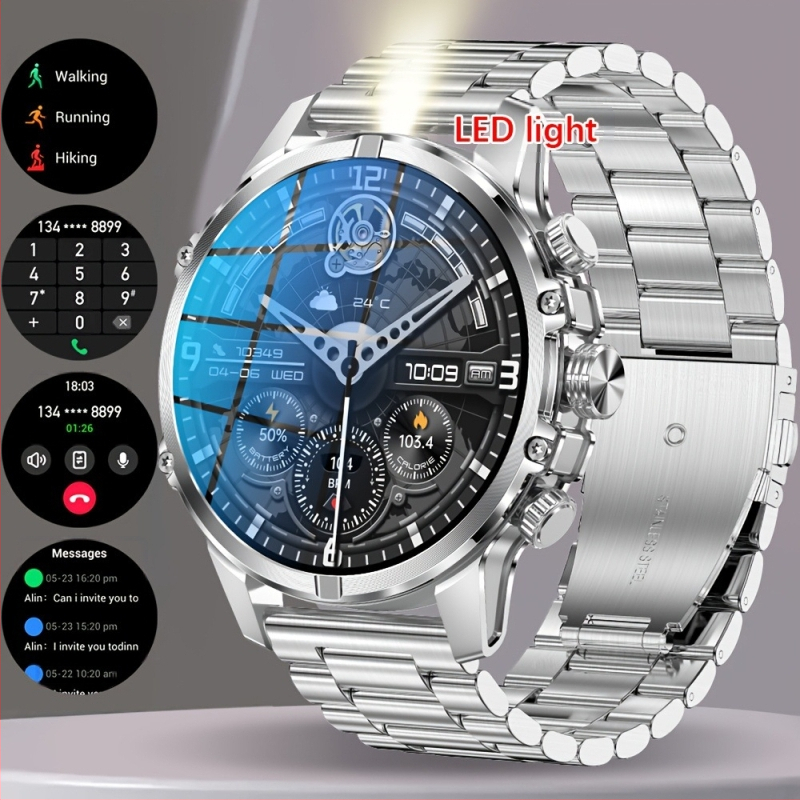 CF53 Cross-border Explosions Pánske nové inteligentné hodinky pre firmy s Bluetooth hovorom, multišportovým režimom, inteligentnou hlasovou asistenciou