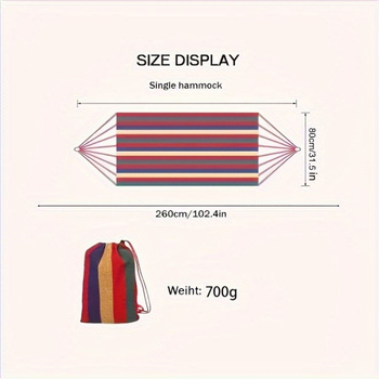 Αιώρα Εξωτερικού Χώρου Εξοπλισμός Ταξιδιού Casual Καμβάς Εσωτερικού Χώρου Casual Μονή Αιώρα