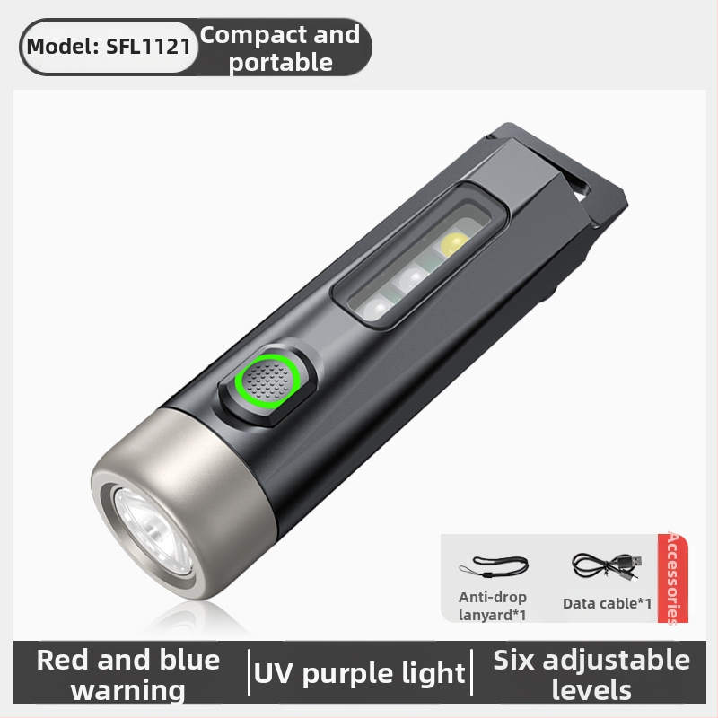 „Philips“ raktų pakabuko šviesa, stipri šviesa, įkraunamas žibintuvėlis, lauko studentams, daugiafunkcis nešiojamas mini darbo žibintuvėlis