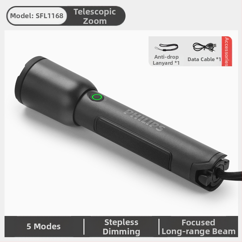 „Philips“ raktų pakabuko šviesa, stipri šviesa, įkraunamas žibintuvėlis, lauko studentams, daugiafunkcis nešiojamas mini darbo žibintuvėlis