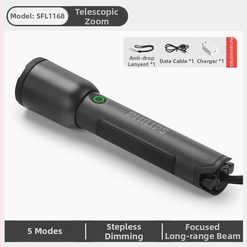 „Philips“ raktų pakabuko šviesa, stipri šviesa, įkraunamas žibintuvėlis, lauko studentams, daugiafunkcis nešiojamas mini darbo žibintuvėlis