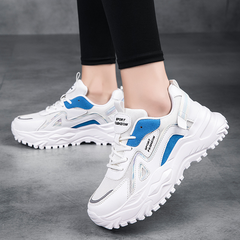 Tavaszi és nyári új sportcipők apáknak, női hétköznapi cipők, alacsony szárú sportcipők, lapos talpú platformcipők, könnyű cipők