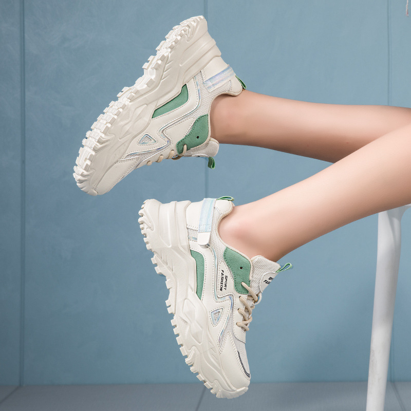 Tavaszi és nyári új sportcipők apáknak, női hétköznapi cipők, alacsony szárú sportcipők, lapos talpú platformcipők, könnyű cipők