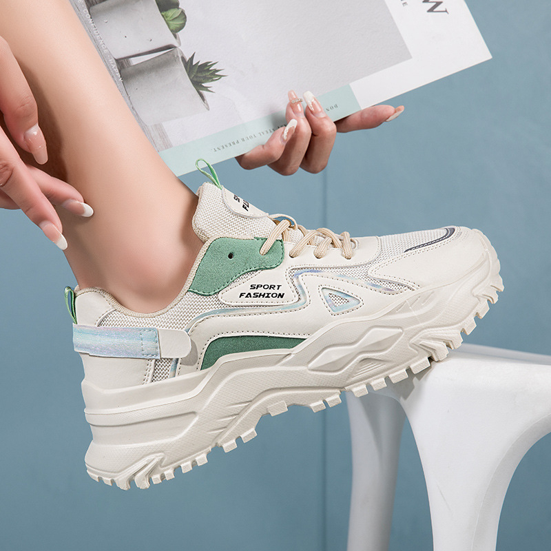 Tavaszi és nyári új sportcipők apáknak, női hétköznapi cipők, alacsony szárú sportcipők, lapos talpú platformcipők, könnyű cipők