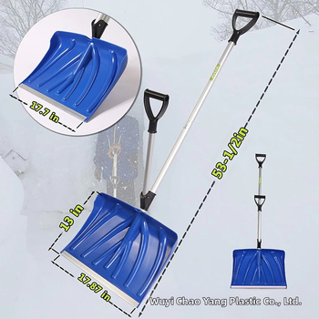Gamyklinė didmeninė prekyba 2 viename dvigubos rankenos darbo taupymo 18 colių sniego kastuvu sniego kastuvu sniego kastuvu sniego valymo įrankiu grūdų kastuvu