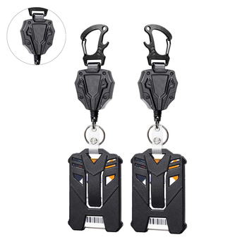 Határokon átnyúló pajzs, többfunkciós acél drótkötél, visszahúzható, könnyen húzható csattal ellátott jelvény, jelvény, jelvény tekercses kártyahüvely, raktáron