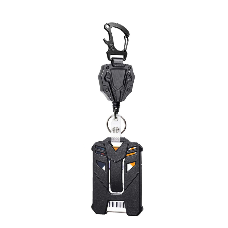 Határokon átnyúló pajzs, többfunkciós acél drótkötél, visszahúzható, könnyen húzható csattal ellátott jelvény, jelvény, jelvény tekercses kártyahüvely, raktáron