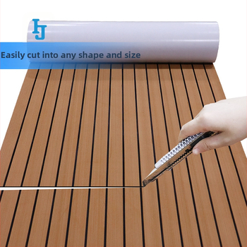 Pārrobežu EVA imitācijas tīkkoka jahtu klāja pretslīdes paklājiņš pret ultravioleto starojumu, berzes ūdensnecaurlaidīga izolācija