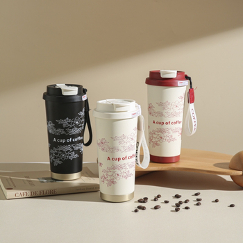 Uus kõrge värviväärtusega 304 roostevabast terasest maikellukese kujuga soojust säilitav külma kohvi tass kaasaskantav suure mahutavusega kahekordse joogivee imemistoruga tass