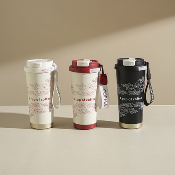 Uus kõrge värviväärtusega 304 roostevabast terasest maikellukese kujuga soojust säilitav külma kohvi tass kaasaskantav suure mahutavusega kahekordse joogivee imemistoruga tass