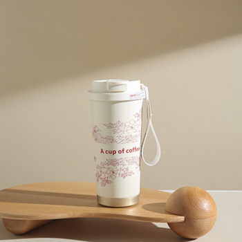 Uus kõrge värviväärtusega 304 roostevabast terasest maikellukese kujuga soojust säilitav külma kohvi tass kaasaskantav suure mahutavusega kahekordse joogivee imemistoruga tass