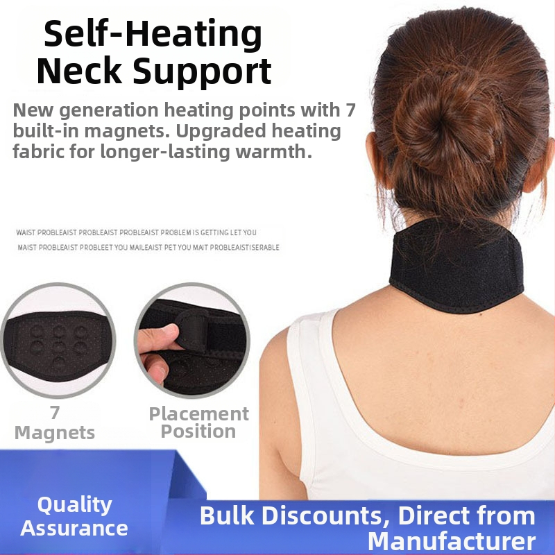 Хъбей Търговия на едро с турмалинов самозагряващ се протектор за врата Универсален подарък Горещо пресован магнитен протектор за врата Топъл протектор за шиен гръбнак Протектор за врата