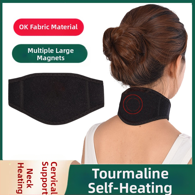 Хъбей Търговия на едро с турмалинов самозагряващ се протектор за врата Универсален подарък Горещо пресован магнитен протектор за врата Топъл протектор за шиен гръбнак Протектор за врата