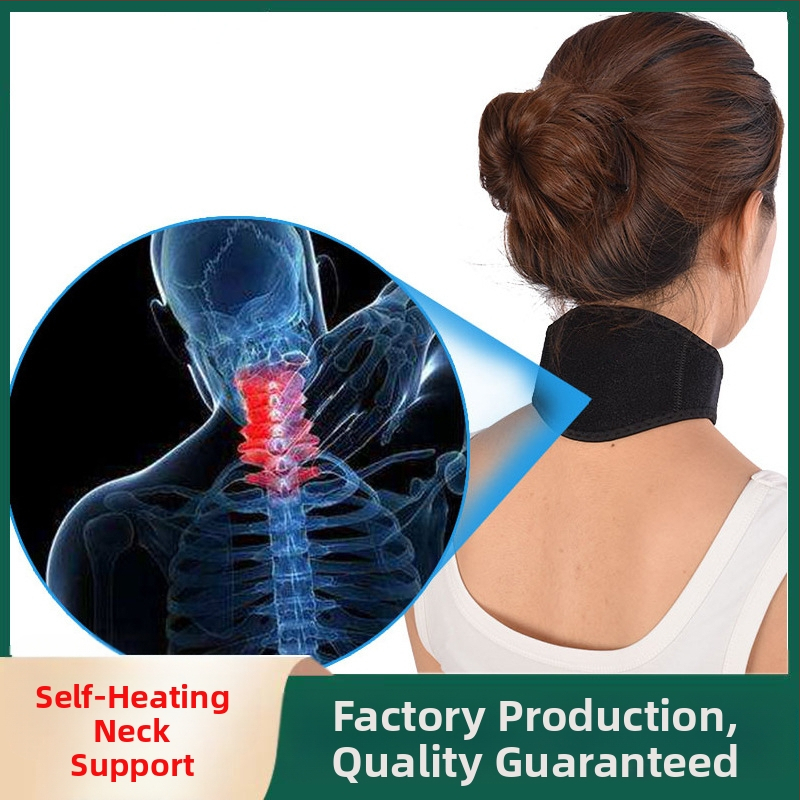 Хъбей Търговия на едро с турмалинов самозагряващ се протектор за врата Универсален подарък Горещо пресован магнитен протектор за врата Топъл протектор за шиен гръбнак Протектор за врата