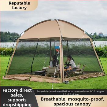 Kültéri kemping napernyő sátor strand kemping főzés grill háló szélálló és esőálló gyári pergola vízálló