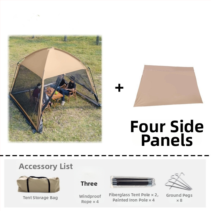 Kültéri kemping napernyő sátor strand kemping főzés grill háló szélálló és esőálló gyári pergola vízálló