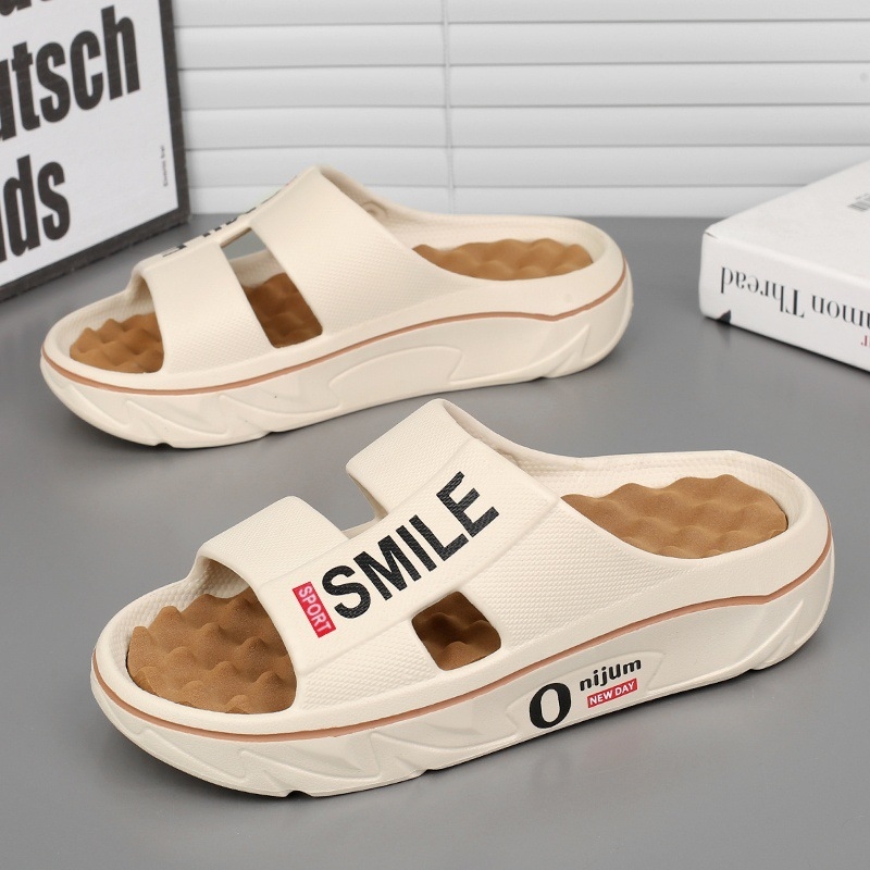 Férfi papucsok 2025 Nyár Új Otthon Lábmasszázs Páros Puha Talpú Sport Strandpapucsok Határokon Átnyúló