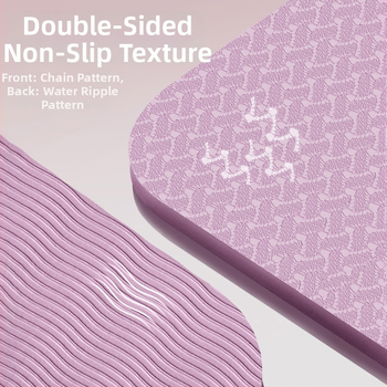 Στρώμα γιόγκα Zhenle, φιλικό προς το περιβάλλον, αντιολισθητικό, αθόρυβο, ειδικό στρώμα γυμναστικής με διευρυμένο και παχύ στρώμα για αερόμπικ στο σπίτι