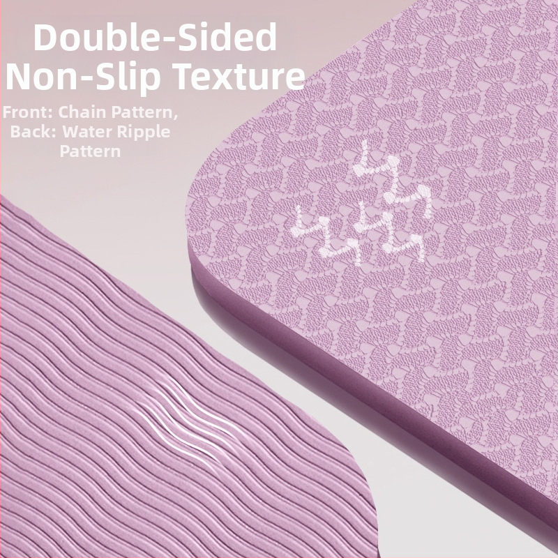 Постелка за йога Zhenle, екологична, неплъзгаща се, абсорбираща ударите, безшумна, специална фитнес постелка, разширена и удебелена, домашна постелка за аеробика и танци