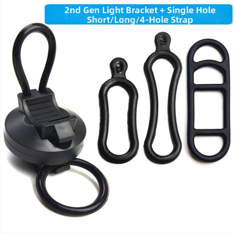 8 formos vamzdinis spaustukas dviračio smūgius sugeriantis žibinto laikiklis universalus žibintuvėlio spaustukas dviračiui, modifikuotas fiksuotas LED žibintuvėlis