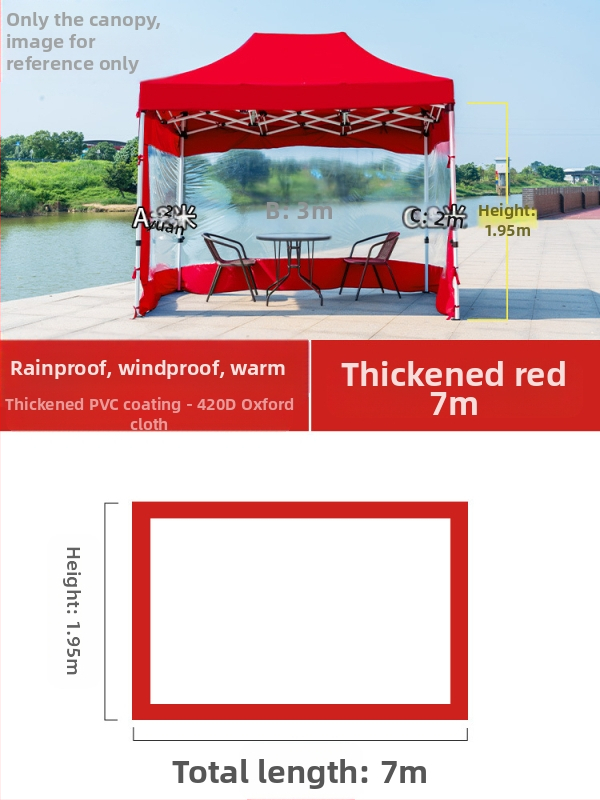 Kültéri négylábú sátorszövet, visszahúzható, négysarkú esernyő, átlátszó esernyőszövet, vastagított, szélálló, vízálló szélállványos ponyva