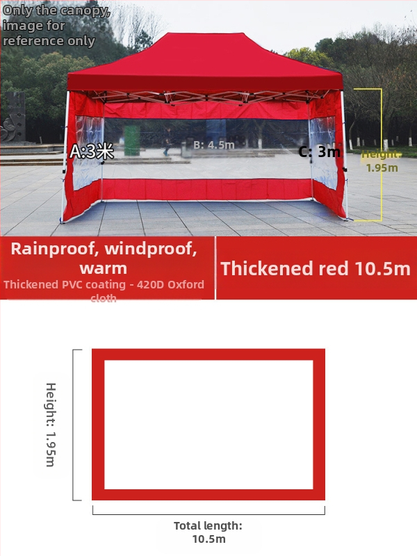 Kültéri négylábú sátorszövet, visszahúzható, négysarkú esernyő, átlátszó esernyőszövet, vastagított, szélálló, vízálló szélállványos ponyva