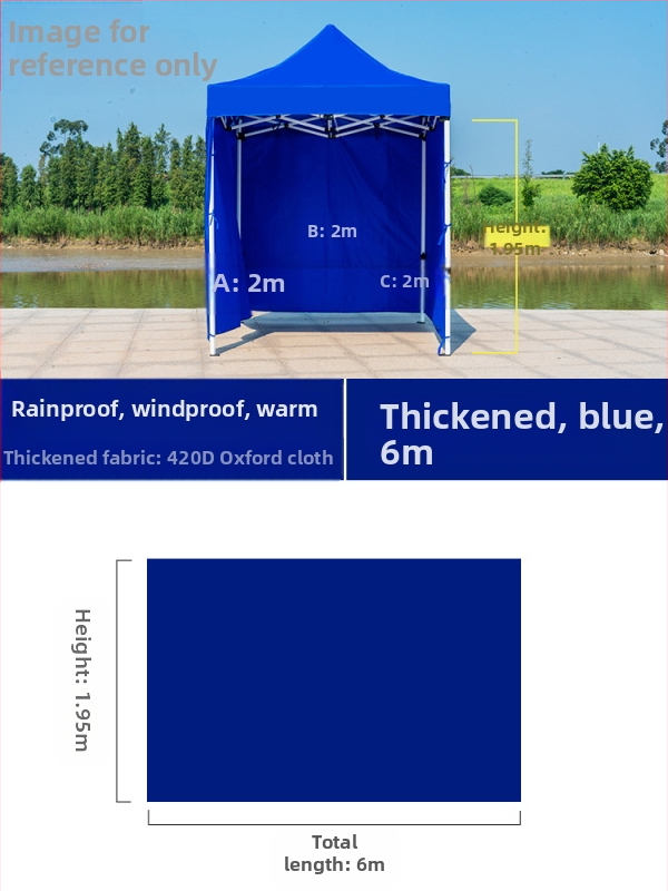 Kültéri négylábú sátorszövet, visszahúzható, négysarkú esernyő, átlátszó esernyőszövet, vastagított, szélálló, vízálló szélállványos ponyva