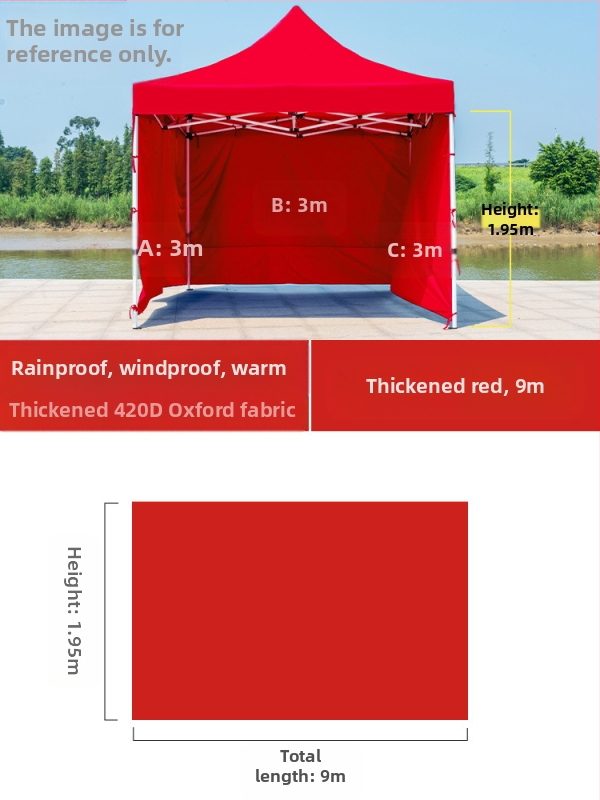 Kültéri négylábú sátorszövet, visszahúzható, négysarkú esernyő, átlátszó esernyőszövet, vastagított, szélálló, vízálló szélállványos ponyva