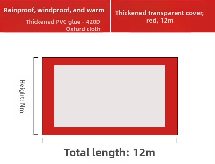 Kültéri négylábú sátorszövet, visszahúzható, négysarkú esernyő, átlátszó esernyőszövet, vastagított, szélálló, vízálló szélállványos ponyva