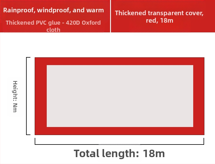 Kültéri négylábú sátorszövet, visszahúzható, négysarkú esernyő, átlátszó esernyőszövet, vastagított, szélálló, vízálló szélállványos ponyva