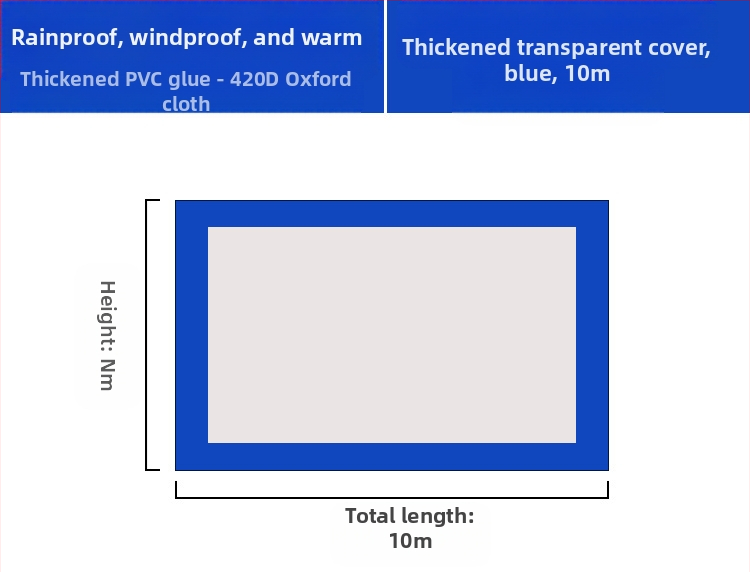 Kültéri négylábú sátorszövet, visszahúzható, négysarkú esernyő, átlátszó esernyőszövet, vastagított, szélálló, vízálló szélállványos ponyva