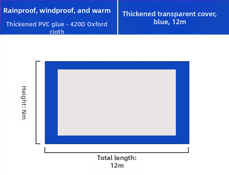 Kültéri négylábú sátorszövet, visszahúzható, négysarkú esernyő, átlátszó esernyőszövet, vastagított, szélálló, vízálló szélállványos ponyva