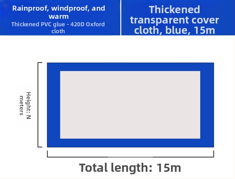 Kültéri négylábú sátorszövet, visszahúzható, négysarkú esernyő, átlátszó esernyőszövet, vastagított, szélálló, vízálló szélállványos ponyva