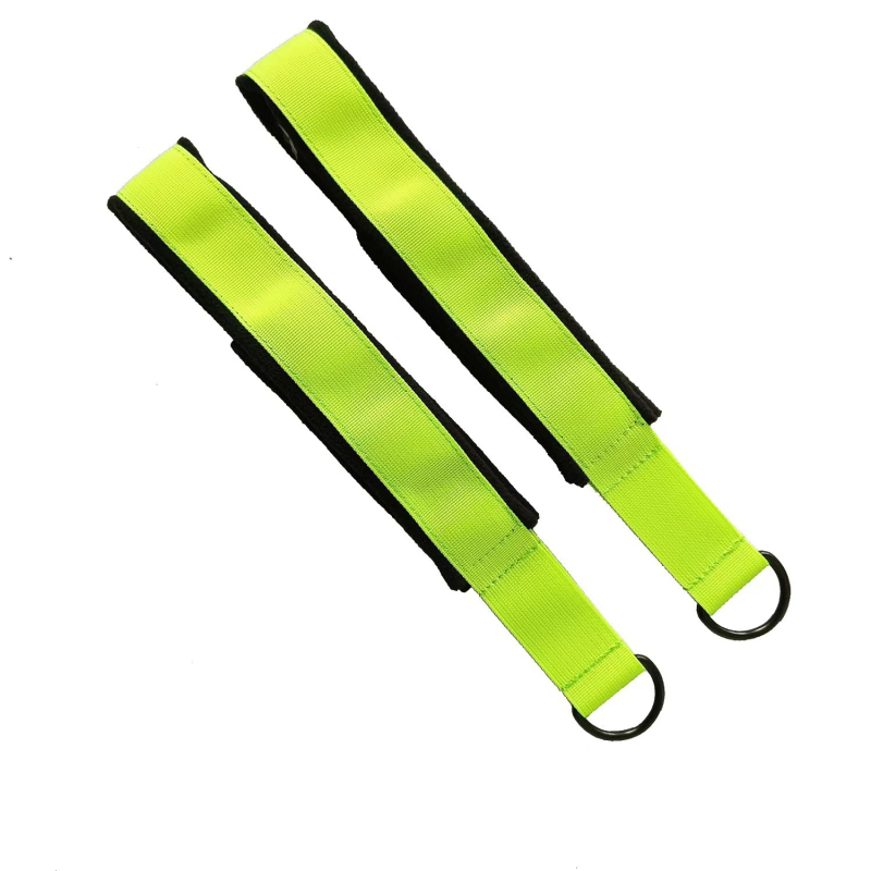 Sandėlyje yra dvipusis žiedas jogai, pilatesui, čiurnos sagčiai, riešo dirželiui, apyrankei, peties dirželiui, aksesuarams, sportui.