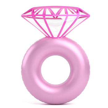 Täispuhutav teemant ujumisrõngas veemänguasi peo seljatoega lamamistool päikesevari päevitusbassein teemantrõngas iste