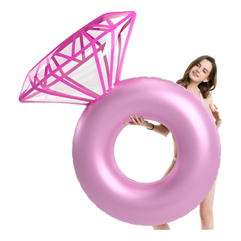 Täispuhutav teemant ujumisrõngas veemänguasi peo seljatoega lamamistool päikesevari päevitusbassein teemantrõngas iste